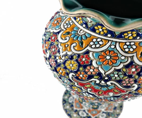 خرید و قیمت گلدان مینا کاری + فروش عمده